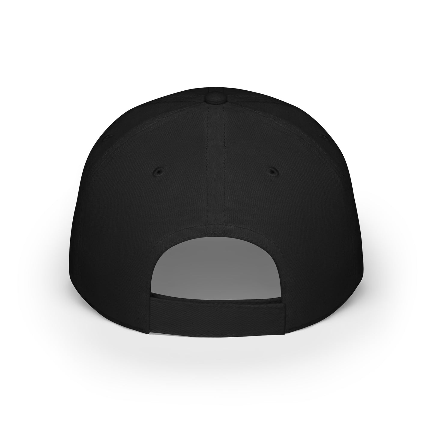 Back view of a Black Urban Cookie Selectively Social Club low-profile cotton-twill cap on a white background.